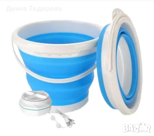 Мини преносима пералня за пътуване, туризъм и почивка,  USB захранващ кабе