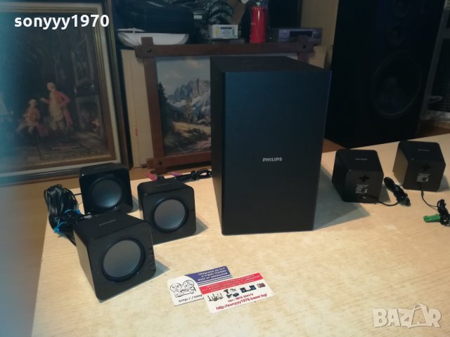 philips subwoofer+5 speakers 1612202051, снимка 4 - Тонколони - 31144664