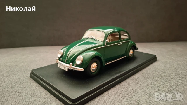 1960 Volkswagen Beetle/Escarabajo 1200 1:24 Hachette/Salvat Diecast Колекционерски модел количка, снимка 4 - Колекции - 46442674