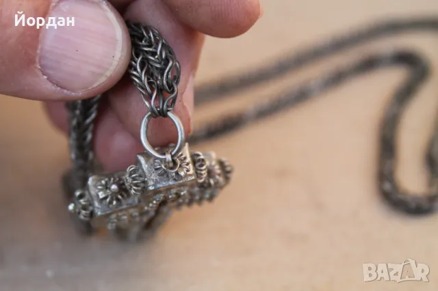 Стар сребърен Кръст, снимка 11 - Колиета, медальони, синджири - 47854103