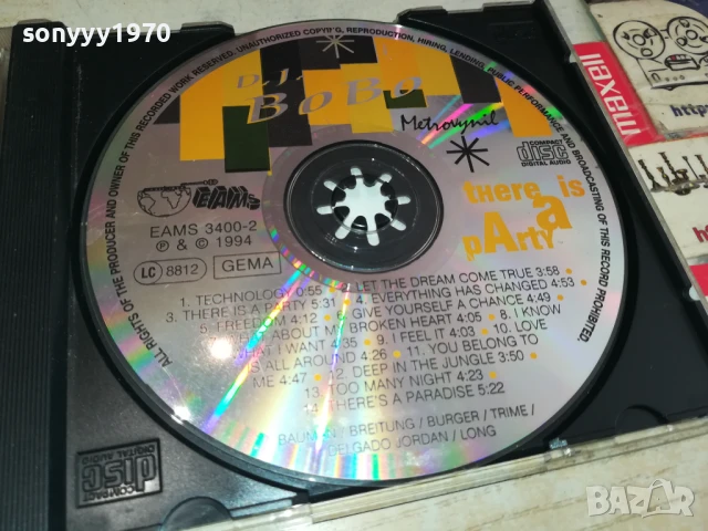 DJ BOBO-ORIGINAL CD 1406251611, снимка 2 - CD дискове - 50665250