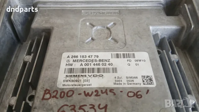 Компютър Mercedes B200 W245 2006 A2661534779 A0014460240 5WK90921 Mercedes-Benz B-Class, снимка 2 - Части - 55850466