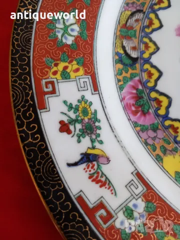 Голяма Стара  Китайска Порцеланова Чиния ,Маркирана!2, снимка 3 - Антикварни и старинни предмети - 47900585