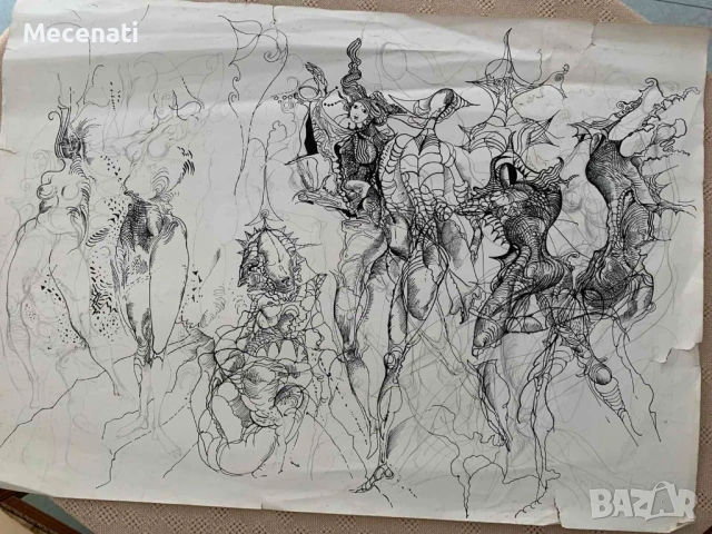 ПЕТЪР ЧУКЛЕВ рисунка, снимка 8 - Картини - 53110847