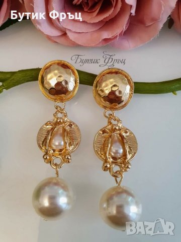 Обеци Жанет перли, снимка 3 - Обеци - 35451411