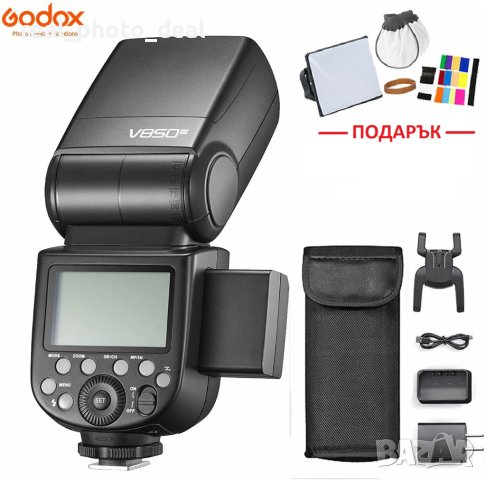 Светкавица Godox V850 III - чисто нова - 2.4G HSS, за Canon, Nikon, Sony, Panasonic, Pentax, Olympus