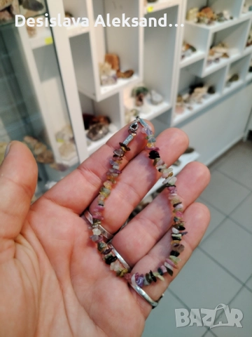 Гривна с цветен турмалин, много изгодно 