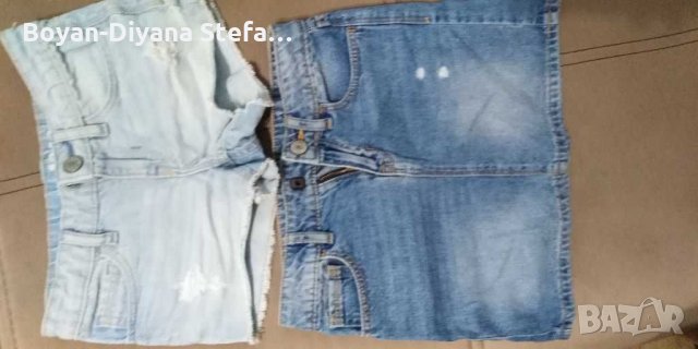 Къси дънки и пола дънкова, снимка 2 - Детски къси панталони - 29384621