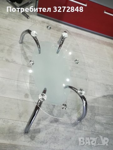 Холна маса /хром и стъкло , снимка 5 - Маси - 42374761
