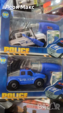 Кола за разглобяване и сглобяване Полицейска с винтоверт, снимка 4 - Конструктори - 47800270
