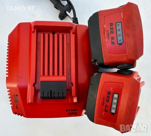Hilti AG 125-A22 - Безчетков акумулаторен ъглошлайф 2x22V 5.2Ah перфектен!, снимка 9 - Други инструменти - 53134209