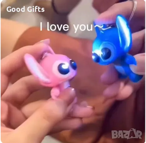 Комплект Светещ Ключодържател Лило и Стич, Lilo and Stitch LED играчка, снимка 5 - Други - 48713542