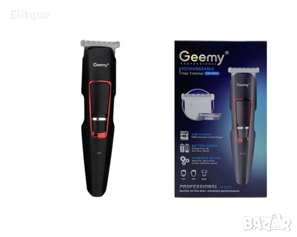 Тример G e e m y GM-6590 батерия, 3 приставки, за брада и мустаци, снимка 4 - Тримери - 52897893