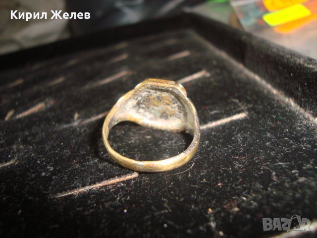 СТАРИНЕН ПОСРЕБРЕН РЕТРО БРОНЗОВ ПРЪСТЕН МАЙСТОРСКА ИЗРАБОТКА 18639, снимка 3 - Пръстени - 32169970