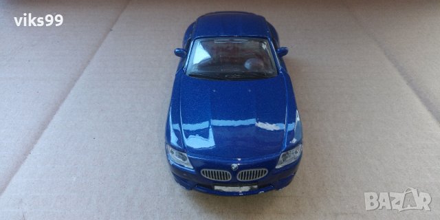 Bburago BMW Z4 M Coupe 1:32 metallic blue, снимка 8 - Колекции - 36957651