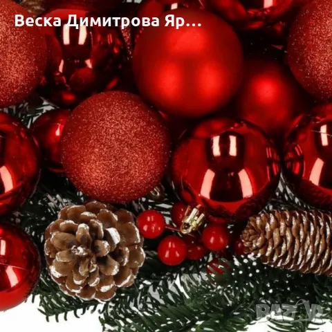 Комплект от 6 броя коледни топки, 4 см., снимка 6 - Декорация за дома - 47943262