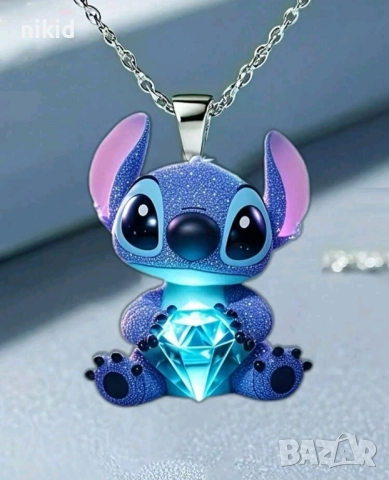 2D Стич stitch с кристал акрил Детско колие синджир гердан с висулка