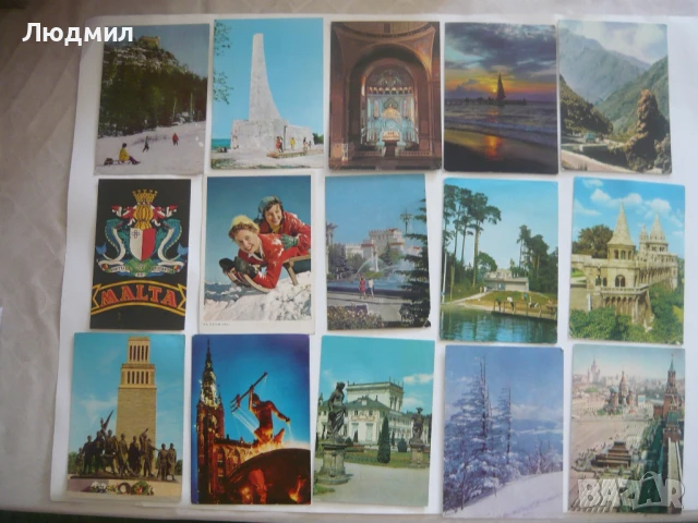 стари пощенски картички с изгледи от много страни, снимка 18 - Колекции - 50517527