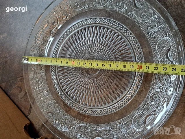 два стъклени подноса за сладки    16/3, снимка 5 - Антикварни и старинни предмети - 48977656