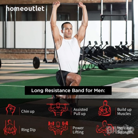 ПРОМОЦИЯ Ластик за упражнения в черно BESTOPE ST027H-L, снимка 3 - Фитнес уреди - 52836838