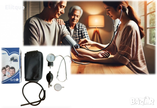 Надежден механичен апарат за кръвно налягане с вграден стетоскоп, снимка 6 - Други - 52807030