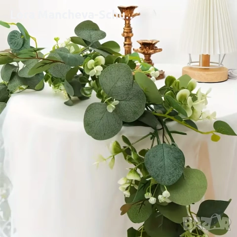 Декоративни евкалиптови гирлянди – Обемно количество, снимка 4 - Декорация за дома - 53964286