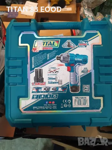 Акумулаторен ударен винтоверт TOTAL, 12 V, USB-C, 100 Nm, 2 x 1.5 Ah, снимка 4 - Винтоверти - 49922092