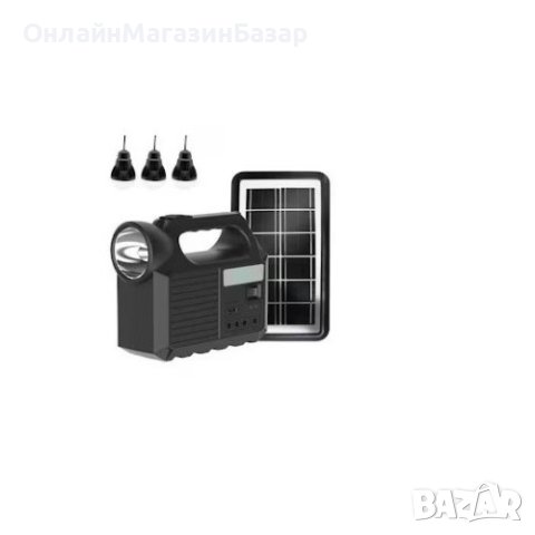 Комплект със соларен панел, фенерче, 3 крушки, USB, снимка 2 - Друга електроника - 44212652