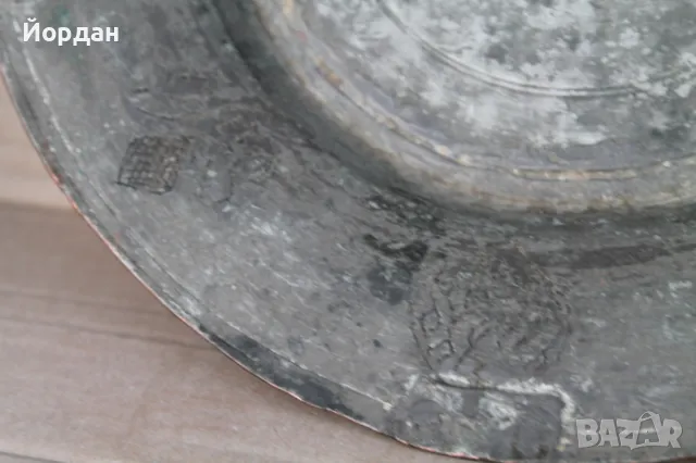 Стара медна чиния от ''Османската империя'', снимка 2 - Антикварни и старинни предмети - 48619487
