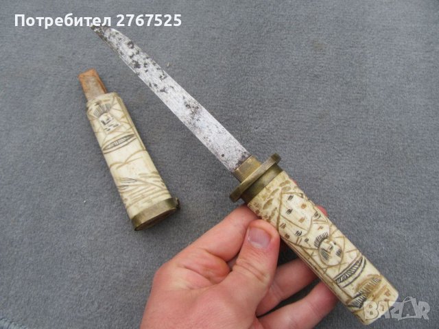 Танто Японски ръчно кован нож началото на 20 век, снимка 11 - Други ценни предмети - 40480615
