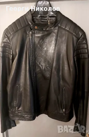 Мъжко кожено яке , снимка 5 - Якета - 49944019