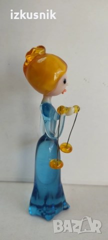 Стъклена фигурка Зодия Везни от Jaroslav Brychta, снимка 3 - Колекции - 52955463