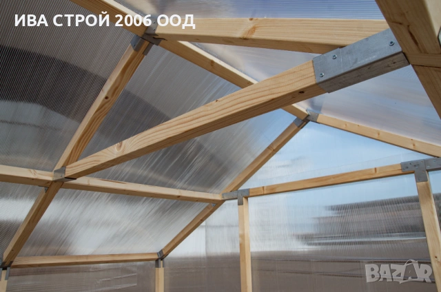 Метални и дървени оранжерии с поликарбонатно покритие.Готов комплект за сглобяване., снимка 4 - Оранжерии - 53374804