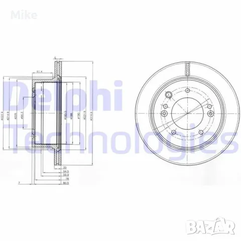 Продавам чисто нов комплект (2 броя) задни спирачни дискове Delphi BG3859, подходящи за Kia Sorento , снимка 4 - Части - 55955242