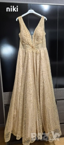 нова официална, бална, златна рокля, снимка 5 - Рокли - 54286033