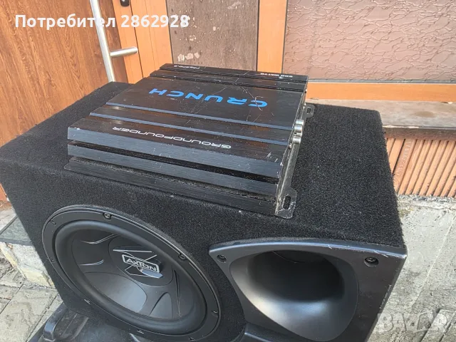Бас каса с усилвател axton crunch, снимка 5 - Тонколони - 56441477