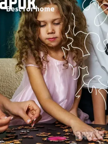 Луксозен дървен фигурален пъзел - два модела- Кучи и Мандала, снимка 12 - Игри и пъзели - 49240194