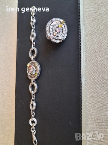 сребърен пръстен и гривна булгари, снимка 2 - Пръстени - 54345301