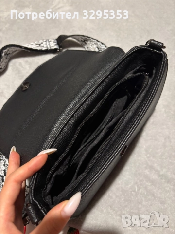 Черна дамска чанта – нова, неизползвана, снимка 6 - Чанти - 51647966