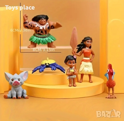Лот фигурки смелата Ваяна, подходящи и за торта , снимка 3 - Фигурки - 51485058