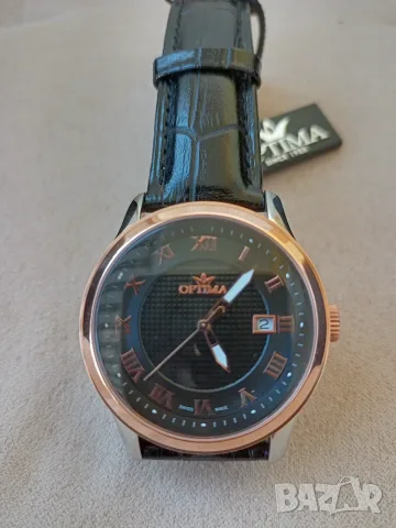 Нов мъжки швейцарски часовник Optima Swiss, снимка 6 - Мъжки - 55930238