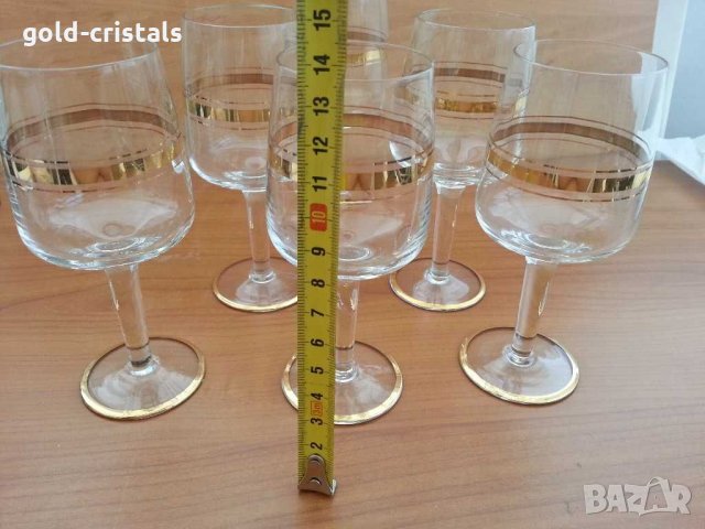 ретро чаши с златен кант , снимка 3 - Антикварни и старинни предмети - 29347681