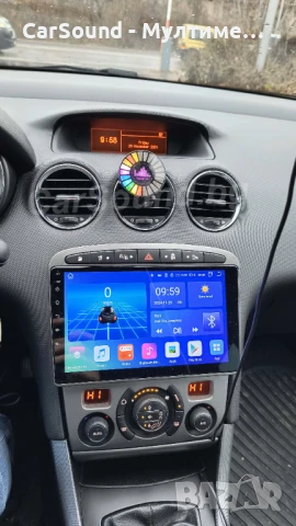 Peugeot 308 - 9" Android 14 Мултимедия Пежо 2007-2015 CarPlay Навигация Андроид, снимка 2 - Аксесоари и консумативи - 51285861