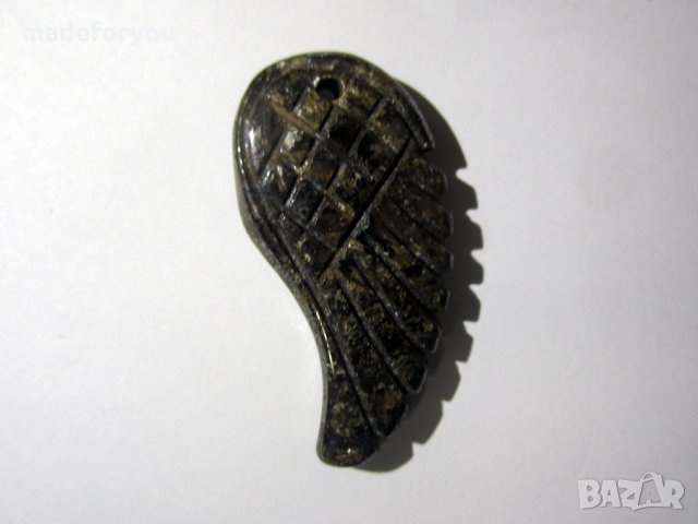 Бронзит Крило крилце медальон естествен  20.25 карата Индия, снимка 7 - Колиета, медальони, синджири - 35448108