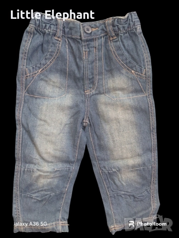 Дънки за момченце на 12-18 мес,тъмен деним,Англия/нови