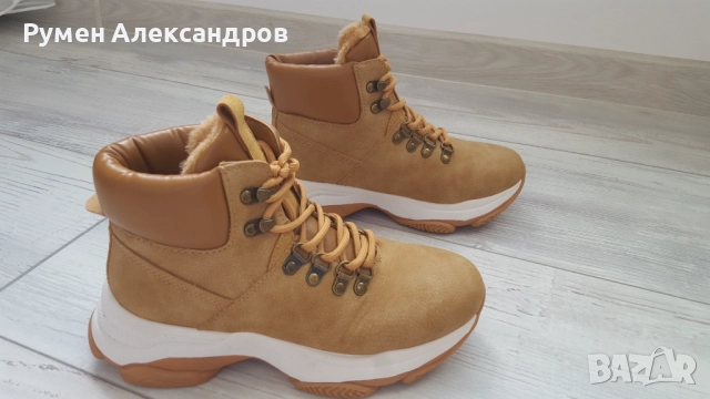 Дамски кожени боти EYAS размер 38 кафяви, снимка 3 - Дамски боти - 52793216