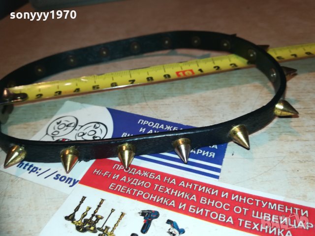 кожен нашииник с златни шипове-внос франция, снимка 10 - Колекции - 30315351