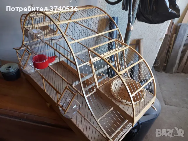 Голяма волиера, кафез, клетка за птици от парено дъбово дърво, снимка 7 - Други - 47769352