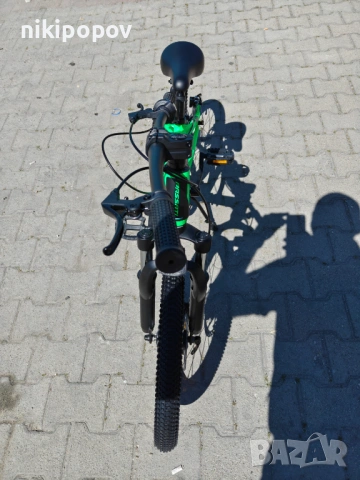 BG Алуминиев велосипед 20" NINJA зелен, снимка 6 - Велосипеди - 54334682