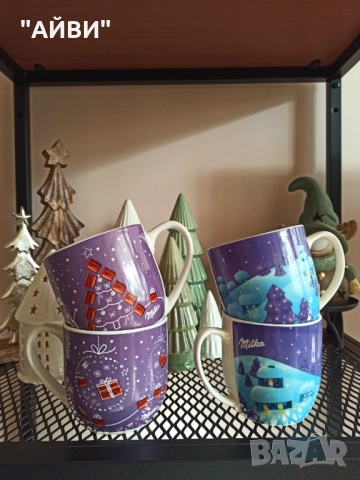 Коледни чаши milka, снимка 3 - Чаши - 52617719
